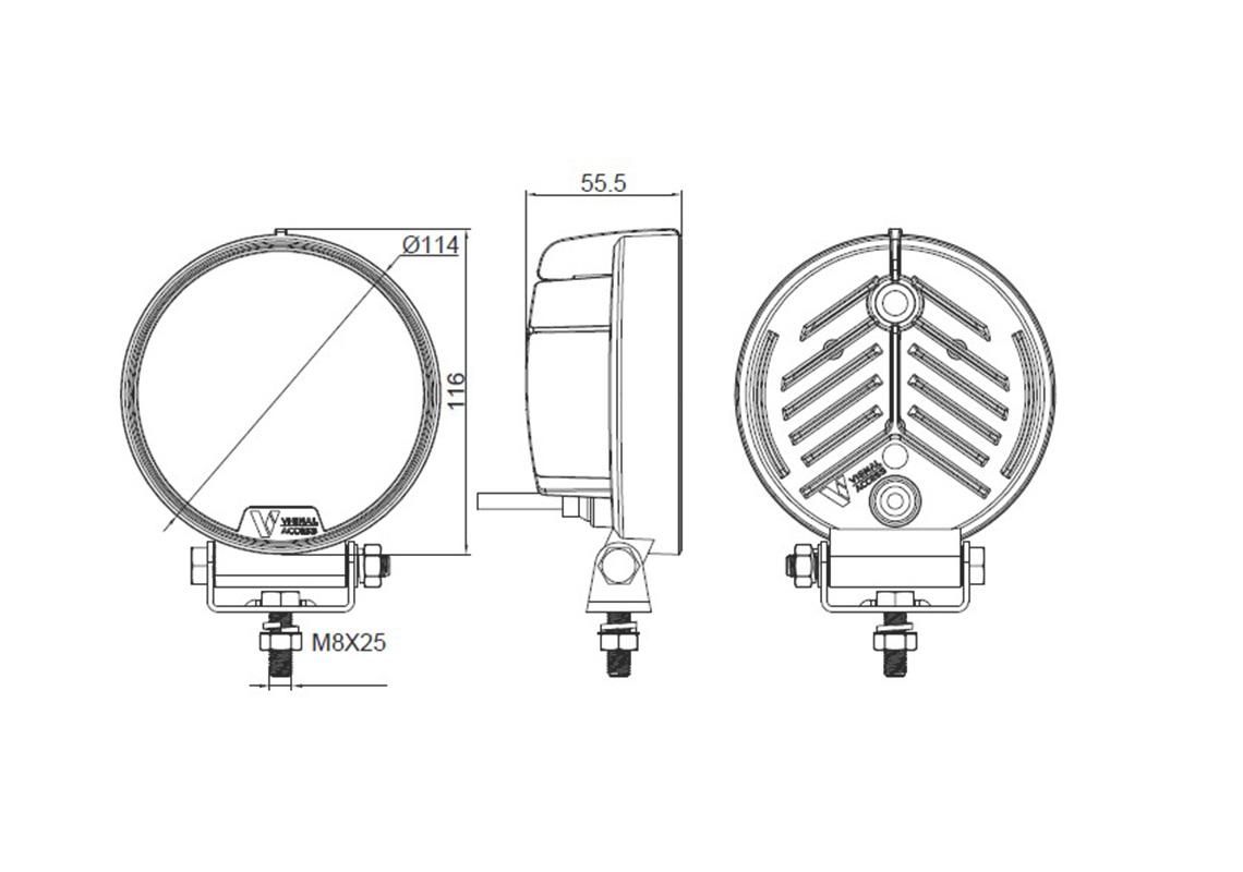 ROUND WORK LIGHT 2000LM